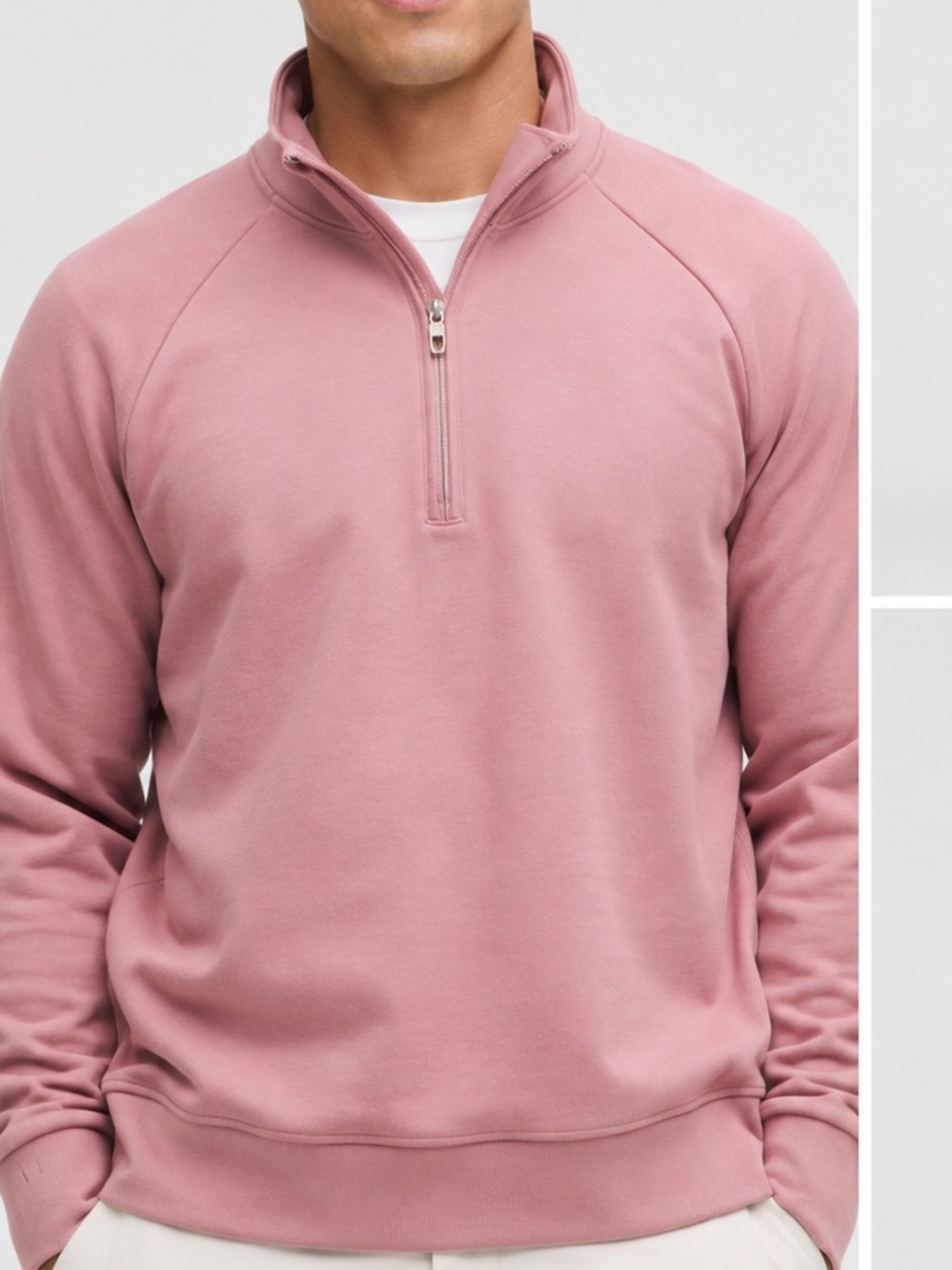 Lululemon Smooth Spacer Quarter Zip - Ashen Rose L NWOT